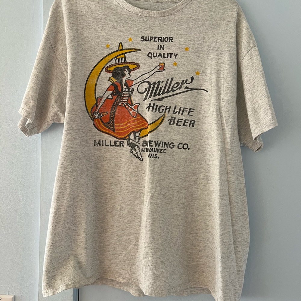 Gray Miller High Life Graphic T-Shirt